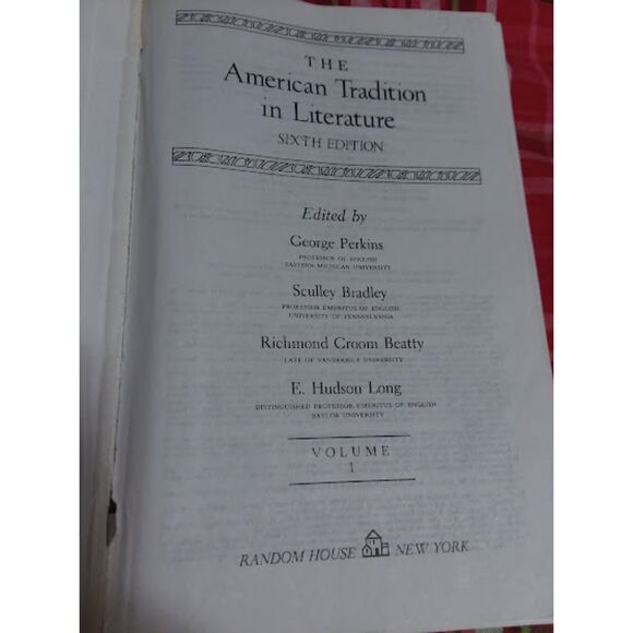 The American Tradition in Literature Sixth Edition Volume One - Picture 3 of 6
